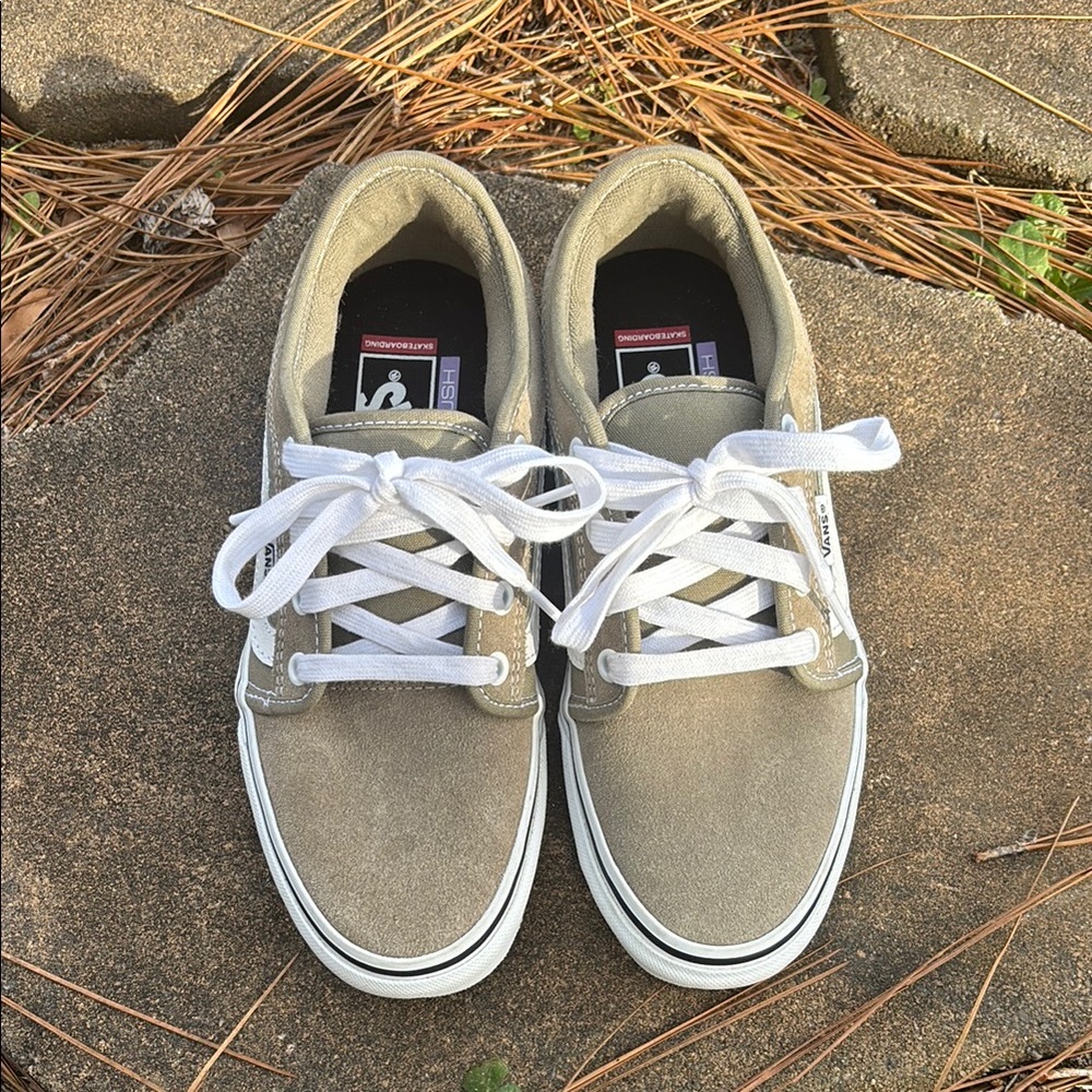 Vans Gray and White Sneakers Casual Style